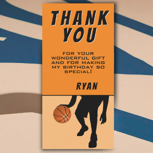 Remerciements Carte d'anniversaire pour sports de basketball mod