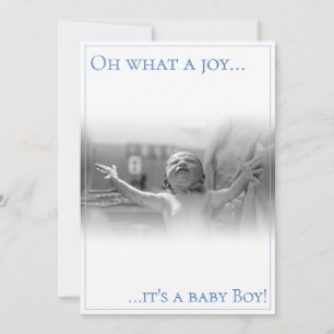 Remerciements Carte d'annonce de naissance avec bébé