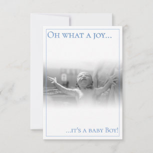Remerciements Carte d'annonce de naissance avec bébé