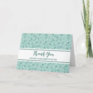 Remerciements Carte d'appréciation de l'employé Blue Confetti