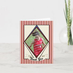 Remerciements Carte de baseball de Vintage