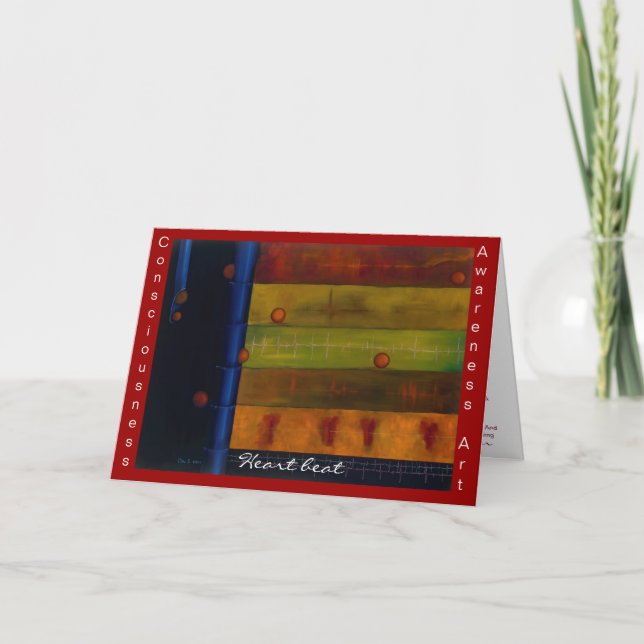 Remerciements Carte de battement cardiaque (Devant)