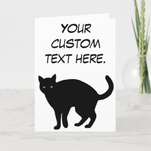 Remerciements Carte de chat noir simple