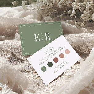 Remerciements Carte de Code Vestimentaire pour les Invités au Ma