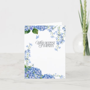 Remerciements Carte de condoléances à l'aquarelle Hydrangea