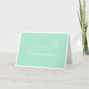 Remerciements Carte de confirmation en vert