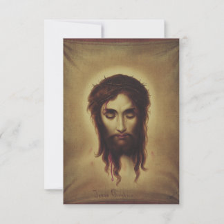 Remerciements Carte de dévotion Sainte Face de Jésus