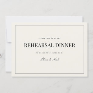 Remerciements Carte de Dîner De Répétition Beige Moderne Et Élég