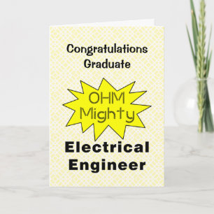 Remerciements Carte de diplôme d'ingénieur électrique Ohm Mighty