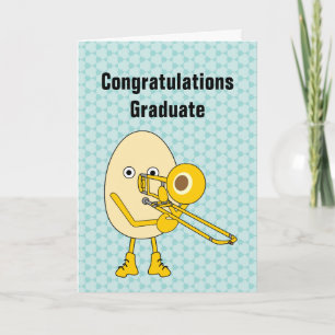 Remerciements Carte de diplôme Trombone Egghead
