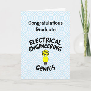 Remerciements Carte de fin d'études d'ingénierie électrique géni
