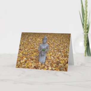 Remerciements Carte de gratitude d'automne - Statue thaïe