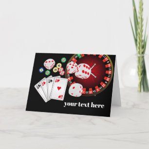 Remerciements Carte de jeu de poker, casino, carte de remercieme