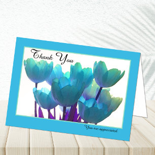 Remerciements Carte de jour de l'adjoint administratif — Tulipes