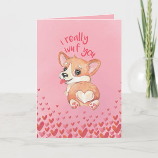 Remerciements Carte de la Saint-Valentin Corgi - Je vous surpren
