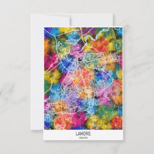 Remerciements Carte de Lahore Pakistan