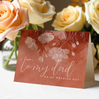Carte de mariage florale en terre cuite – À mon pa