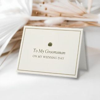 Remerciements Carte de mariage pour garçon d'honneur Ivory Gold 