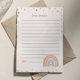Remerciements Carte de message Boho Rainbow Time Capsule Note