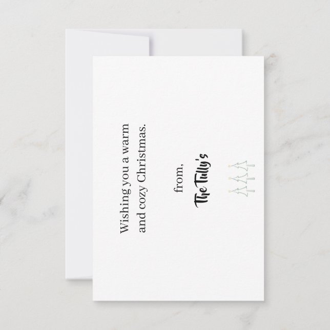 Remerciements Carte de Noël (Dos)