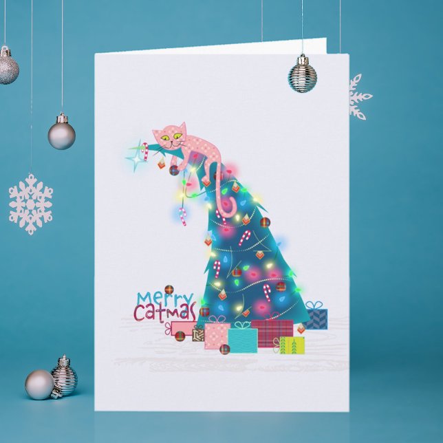 Remerciements Carte de Noël Catmus Tree (Créateur téléchargé)