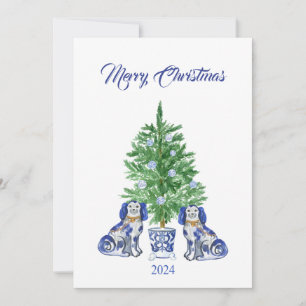 Remerciements Carte de Noël Chinoiserie Staffordshire