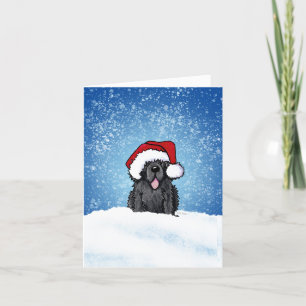 Remerciements Carte de Noël de chien de Terre-Neuve