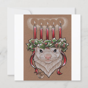 Remerciements Carte de Noël de furet de Noël