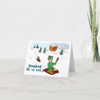 Remerciements Carte de Noël de Scooter l'elfe