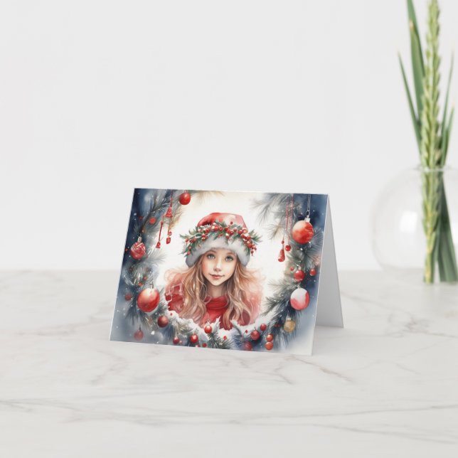 Remerciements Carte de Noël mignonne (Devant)