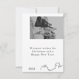 Remerciements Carte de Noël minimaliste avec deux photos