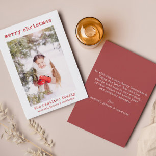 Remerciements Carte de Noël minimaliste et élégante