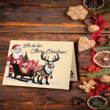 Carte de Noël Nostalgale rétro