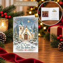 Carte de Noël Ô Venez Adorons-Le