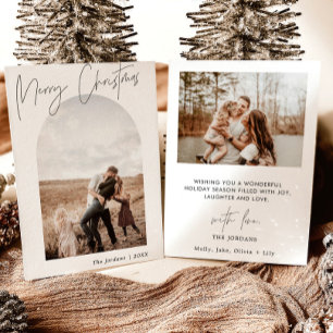 Remerciements Carte de Noël photo Carte de vacances photo en a