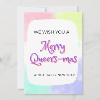 Remerciements Carte de Noël Queer LGBTQ+