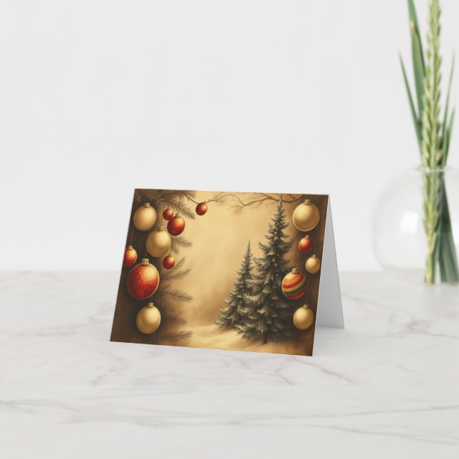 Remerciements Carte de Noël traditionnelle (Devant)