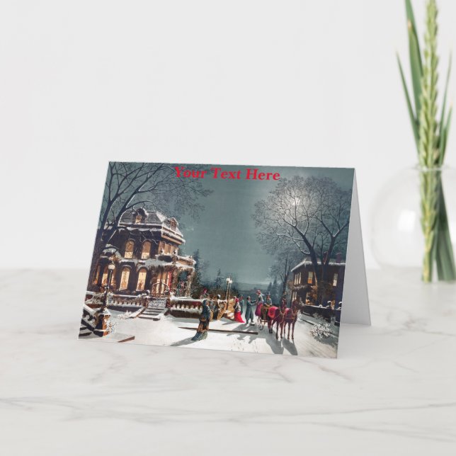 Remerciements Carte de Noël Vintage (Devant)
