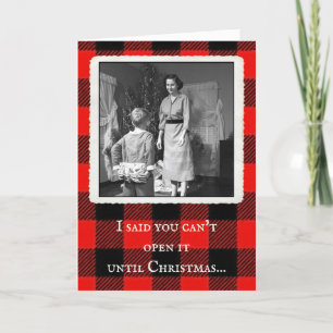 Remerciements Carte de Noël Vintage "Can't have it 'Jusqu'à Noël
