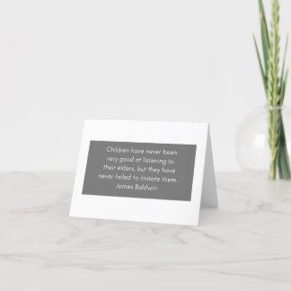 Remerciements Carte de note de motivation James Baldwin