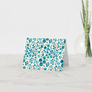 Remerciements Carte de note d'impression Blueberry