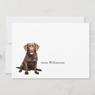 Remerciements Carte de note du Labrador Retriever au chocolat