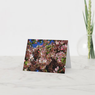 Remerciements Carte de note florale vierge rose fleuris