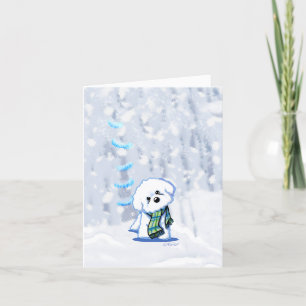 Remerciements Carte de note KiniArt Winter Bichon