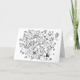 Remerciements Carte de note pliée à thème Halloween