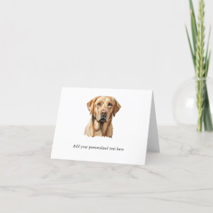 Remerciements Carte de note pliée Yellow Labrador Retriever