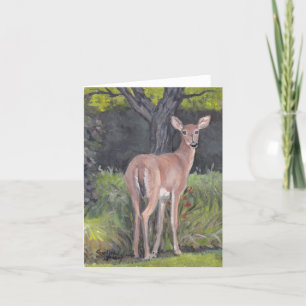 Remerciements Carte de note sur l'art de la faune du cerf blanc