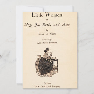 Remerciements Carte de note Vintage Little Women