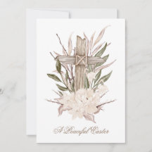 Carte de Pâques Carte de Croix Paisible Pâques Il 