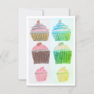 Remerciements Carte de petit gâteau
